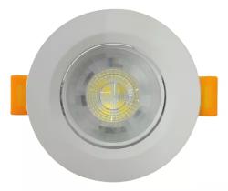 Spot Led Downlight Direcionável Embutir 3w 6500k Redondo Pix