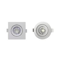 Spot Led Embutido 12W Direcionável Bivolt Quadrado E Redondo