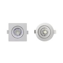 Spot Led Embutido 5w 10 UN. Direcionável Bivolt Quadrado ou Redondo Quente ou Frio Pronta Entrega