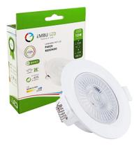 Spot Led Embutir 11Cm Redondo 10W Bivolt Branco Frio