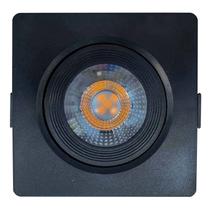 Spot Led Embutir 3,0W 3000K Branco Quente 240 Lumens Quadrado Preto Bivolt Empalux