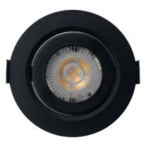 Spot Led Embutir 3,0W 3000K Branco Quente 240 Lumens Redondo Preto Bivolt Empalux