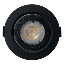 Spot LED Embutir 3W 6000K 240LM Redondo Preto Bivolt Empalux