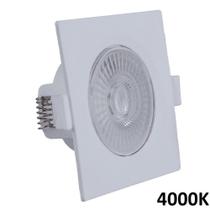 Spot Led Embutir 5w 4000K Bivolt BN Quadrado Direcionável