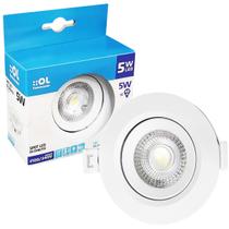 Spot Led Embutir Cob Redondo 9Cm 5W Biv Branco Quente