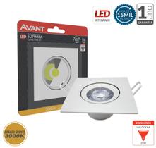 Spot Led Embutir Direcionável Quadrado Quente 3000K BR