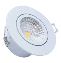 Spot LED Embutir Direcionável Redondo 7W Cob Bivolt B/Neutro 4000k Bivolt 9cm2.5cm9cm - Ilumimax