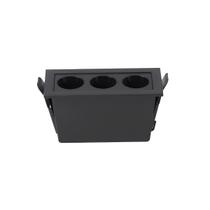 Spot led embutir nordecor foco downlight 3 leds 6w 4000k preto
