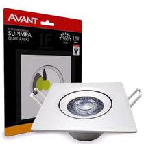 Spot Led Embutir Quadrado 12W Direcionável Avant 3000K