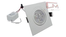 Spot LED Embutir Quadrado 3w - 6500K - Ctb