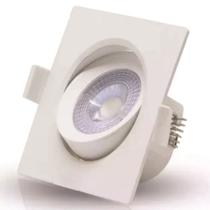 Spot Led Embutir Quadrado 3w Direcionável 6500K Luz Branca Avant