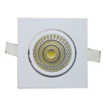 Spot Led Embutir Quadrado Alumínio Embu LED - 3W - 6000K Luz Branca