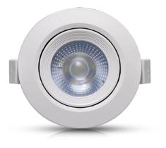 Spot Led Embutir Redondo 5w 3000k Branco Quente Bivolt - Galaxy