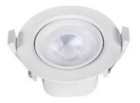 Spot led embutir redondo 5w bc modelo cs bivolt aluminio branco frio