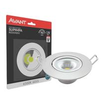 Spot LED Embutir Redondo Bivolt 12W 6500K Avant