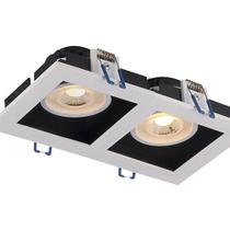 Spot LED Frame de Embutir Quadrado Recuado 2xMR16 10W 38º - Taschibra