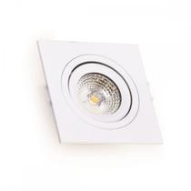 Spot Led Galaxy Quadrado 07W 3000K Direcionavel 1812