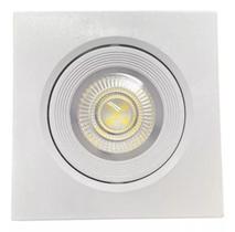 Spot Led Luminária Direcional Quadrado Mr16 5w 6000k Branco Kian