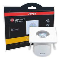 Spot Led Mini Quadrado Preto 1,5w 2700k Embutir Bivolt Avant