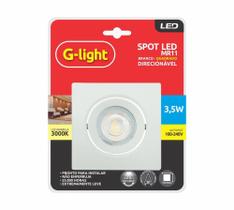 Spot led mr11 quadrado 3000k - G-light
