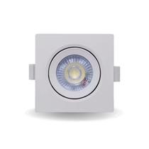 Spot Led Olho de Boi 5W Direcionável Branco Quente 3000K Quadrado Bivolt LUMIER