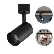 Spot LED Para Trilho 7W Direcionável Bivolt Branco Frio 6000K Iluminação Moderna 6587B