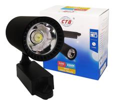 Spot Led Para Trilho Eletrificado Preto 24W Quente Ou Frio