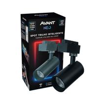 Spot Led Para Trilho Smart Inteligente 12w RGB Colorido 110v/220v Bivolt Ip20 Preto Cod: 290927470 Avant Neo