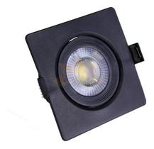 Spot Led Preto 5W 6000K Quadrado 70X70 Mm Embutir