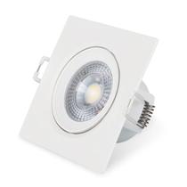 Spot Led Quadrada Embutir 5w Amarela 3000k Nl-05q 90x90x43mm - Nitrolux