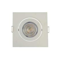 Spot LED Quadrado 3 Watts 3000K Bivolt Iluminação Direcionada - Uso Decorativo Comercial Residencial