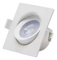 Spot Led Quadrado 5w 3000k Direcionável de Embutir Inluss