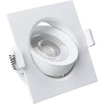Spot Led Quadrado Direcional 3W Branco Frio 6500k Bivolt - Luz Fria, Econômica e de Longa Duração