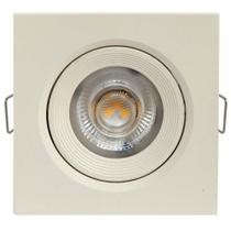 SPOT LED QUADRADO DIRECIONAVEL EMBUTIR 5W BRANCO NEUTRO 4000k BIV EMBULED