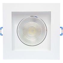 Spot led quadrado direcionavel recuado embutir branco 5w branco frio 6000k ctb