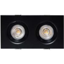 SPOT LED QUADRADO DUPLO DIRECIONAVEL EMBUTIR 10W 4000k CORPO PRETO EMBULED SPOT LED QUADRADO DUPLO DIRECIONAVEL EMBUTIR 10W 4000k CORPO PRETO EMBULED