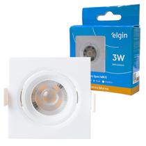 Spot Led Quadrado Embutir 3w Luz Quente 3000k Amarela