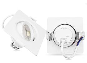 Spot Led Quadrado Embutir 7w Branco Quente 3000K Bivolt