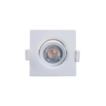 Spot Led Quadrado Embutir 7W Direcionável Branco Frio 6500k - Taschibra