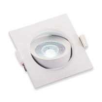 Spot Led Quadrado Embutir Branco 3W Luz Amarela 3000K