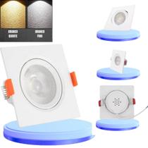 Spot Led Quadrado Embutir Direcionável 12W Frio 6500k Ou Branca Quente 3500k 110V/220V Bivolt