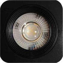 SPOT LED QUADRADO FIXO SOBREPOR 5W BRANCO FRIO 6500k PRETO BIV EMBULED