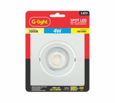 Spot LED Quadrado G-light 4W 3000K PBT Autovolt Branco