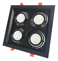 Spot Led Quattro 28w Branco Amarelo 3000 À 6500k Preto Avant