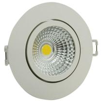 Spot LED Redondo 5W Bivolt 3000K Branco Quente para Teto e Forro de Gesso Foxlux Spot LED Redondo 5W Bivolt 3000K Branco Quente para Teto e Forro de Gesso Foxlux