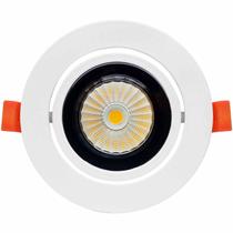 SPOT LED REDONDO DIRECIONAVEL EMBUTIR 20W 6000k ALUMINIO BRANCO EMBULED