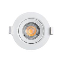 SPOT LED REDONDO DIRECIONAVEL EMBUTIR 3W BRANCO QUENTE 3000k BIVOLT GALAXY