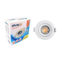 SPOT LED REDONDO DIRECIONAVEL EMBUTIR 7W BRANCO QUENTE 3000k BIVOLT - GALAXY SPOT LED REDONDO DIRECIONAVEL EMBUTIR 7W BRANCO QUENTE 3000k BIVOLT - GALAXY