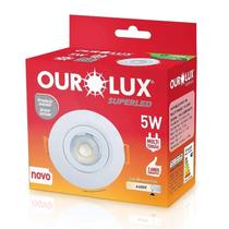 Spot LED Redondo Embutir 05 watts Bivolt 6400k Branco Frio OUROLUX