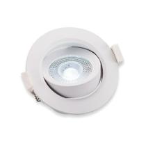 Spot Led Redondo Embutir Branco 5W Luz Amarela 3000K